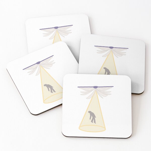 Item preview, Book UFO – Hand-Drawn Open Book Beam Me Up, Quirky Sci-Fi Illustration designed and sold by Thistle Owl Studio.