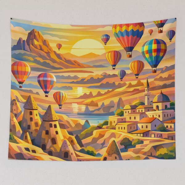 Item preview, Cappadocia Postcard Illustration designed and sold by MatthewHeights.