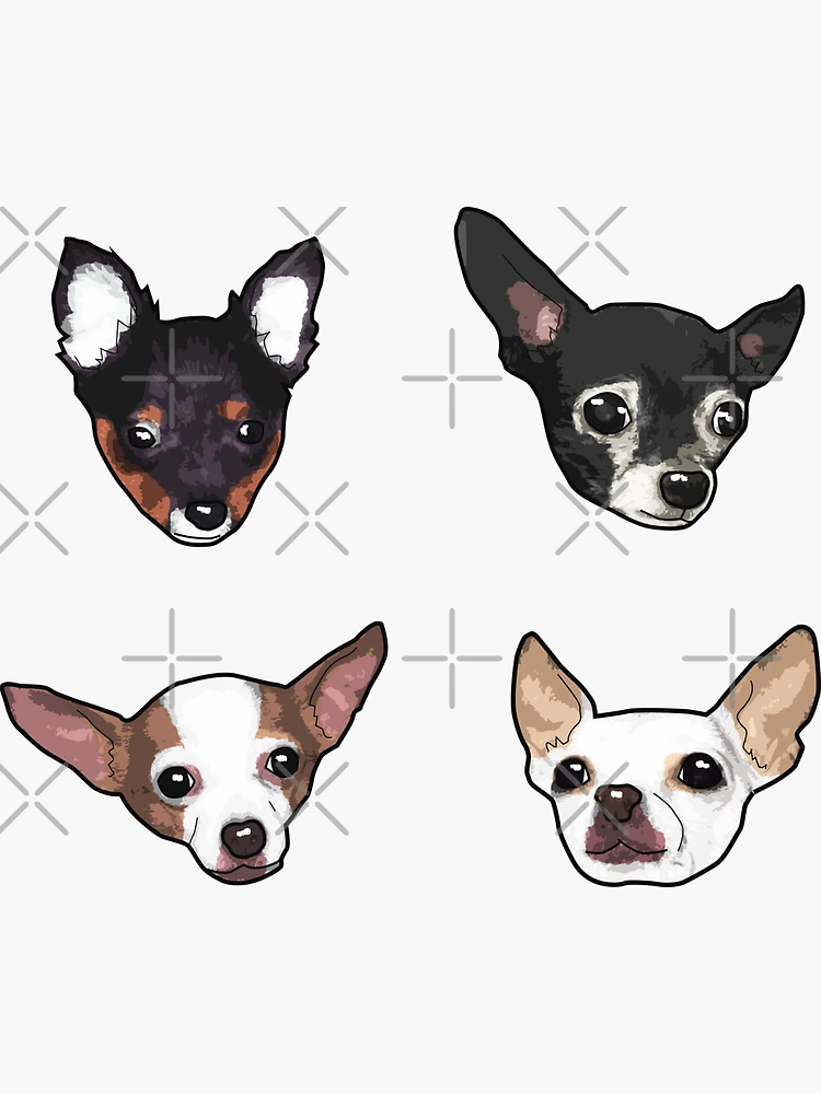 Cute Chihuahua Lisa Frank Style Sticker Sticker for Sale by  SoulShineSupply