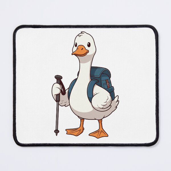 Item preview, Adventurous Goose Hiking with Backpack and Trekking Pole designed and sold by Fikuall.