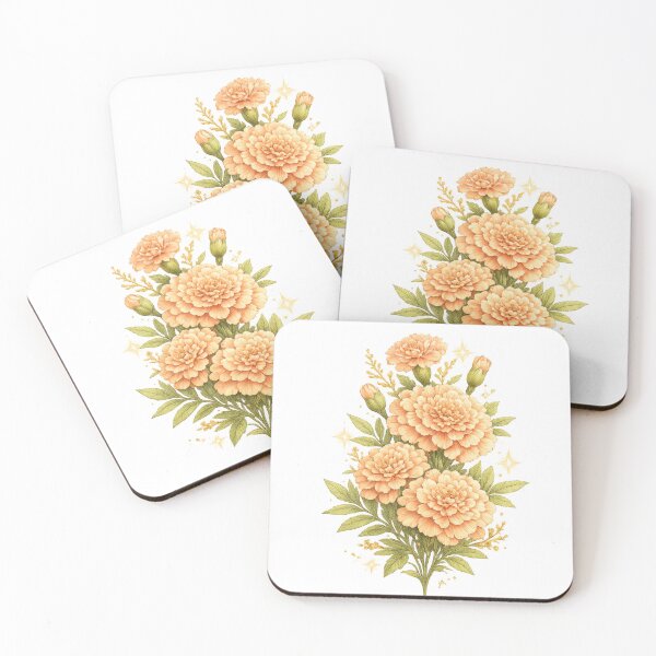 Item preview, Peach Marigold Celestial Botanical Sticker designed and sold by jgvisualarts.