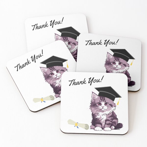 Item preview, Graduation "Thank You!" Graduate Cat designed and sold by MYCatStuff.