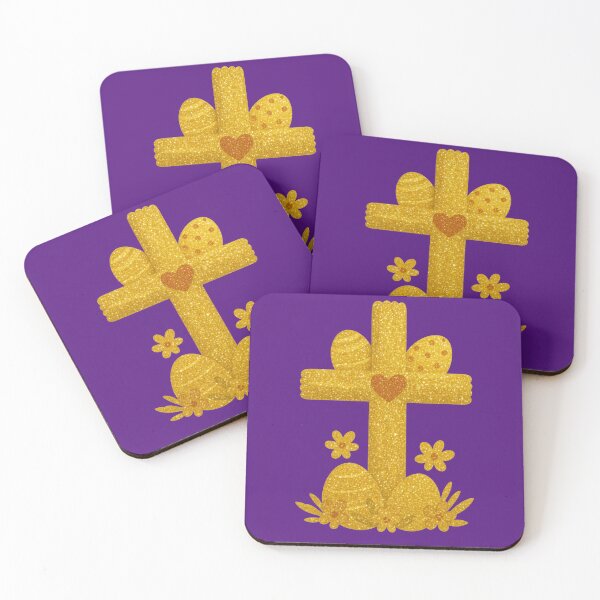 Item preview, Luxury Golden Easter Cross - Elegant Liquid Gold Religious Art designed and sold by SolutionsArt.