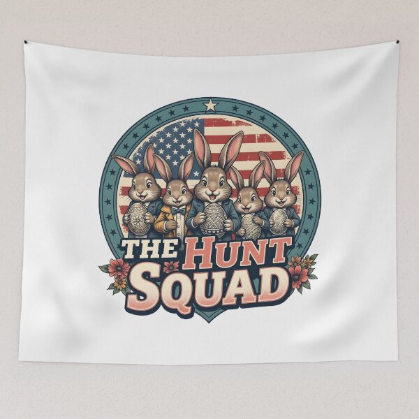 Item preview, The Hunt Squad Shirt – Retro Easter Bunny Crew Graphic designed and sold by relso.