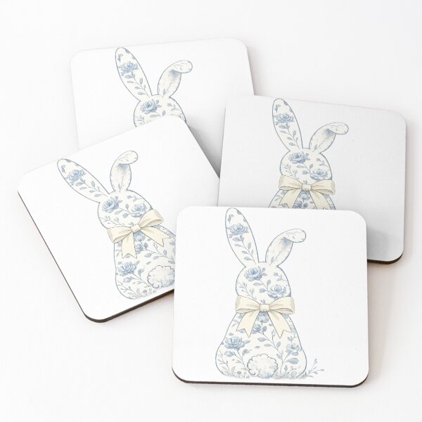 Item preview, Blue vintage Easter bunny with bow designed and sold by Dennis' Creative Corner.