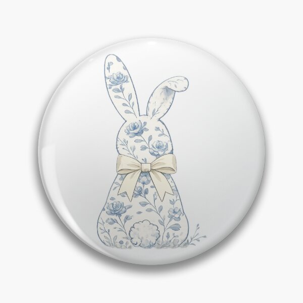 Item preview, Blue vintage Easter bunny with bow designed and sold by Dennis' Creative Corner.