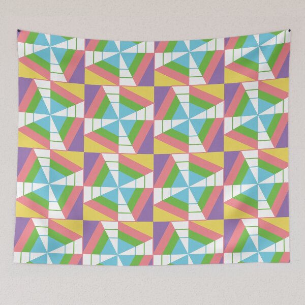 Item preview, Colorful Interlocking Geometric Triangle Pattern designed and sold by Arturo Daniel Garcia Palomo.