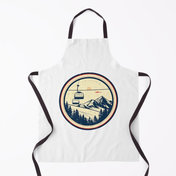 Item preview, Vintage Chairlift Ski Resort Badge Retro Alpine Print designed and sold by Savoie & Co.