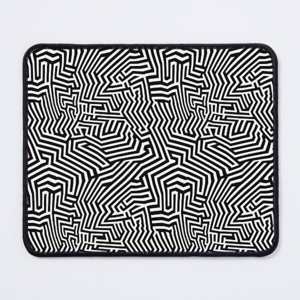 Item preview, Monochrome Geometric Maze Pattern designed and sold by bubblegoth.