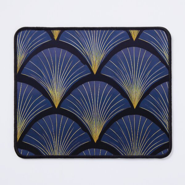 Item preview, Art Deco Royal Blue And Golden Fan Pattern  designed and sold by DEC02.