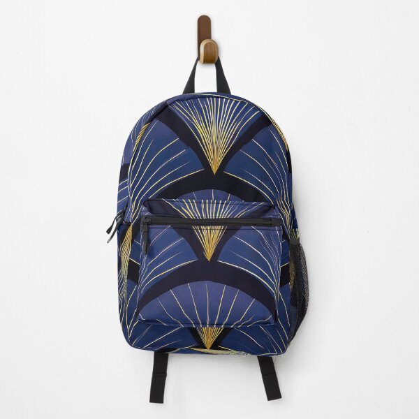 Item preview, Art Deco Royal Blue And Golden Fan Pattern  designed and sold by DEC02.
