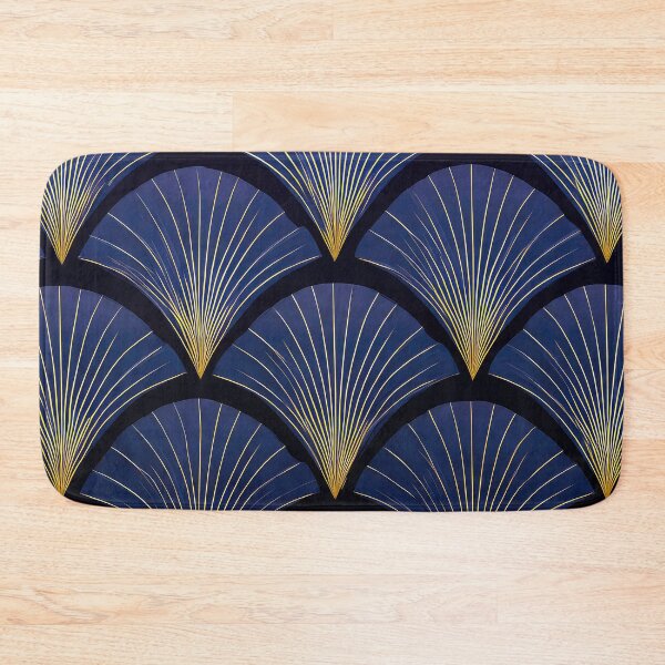 Item preview, Art Deco Royal Blue And Golden Fan Pattern  designed and sold by DEC02.