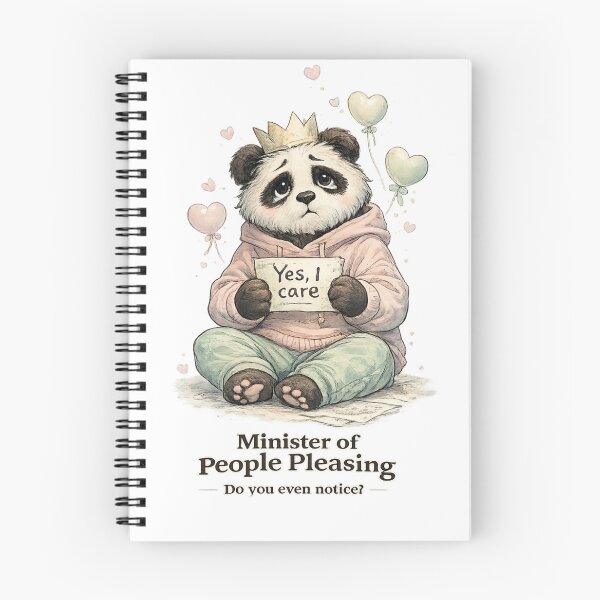 Item preview, MoodMinistry - Minister of People Pleasing – Soft Panda in Pink Hoodie designed and sold by MoodMinistry.