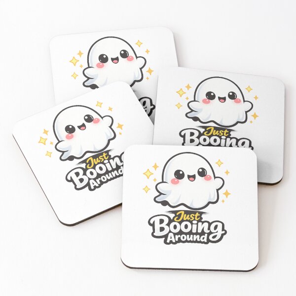 Item preview, Cute Ghost Just Booing Around Funny Halloween Sticker designed and sold by Abmait ART.