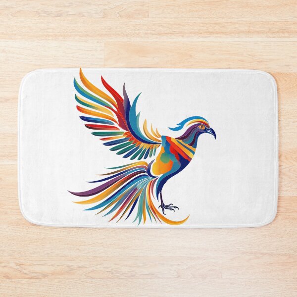 Item preview, Rainbow Phoenix Flight - Vibrant Fantasy Rebirth Art Print designed and sold by DesignArtist.ia.