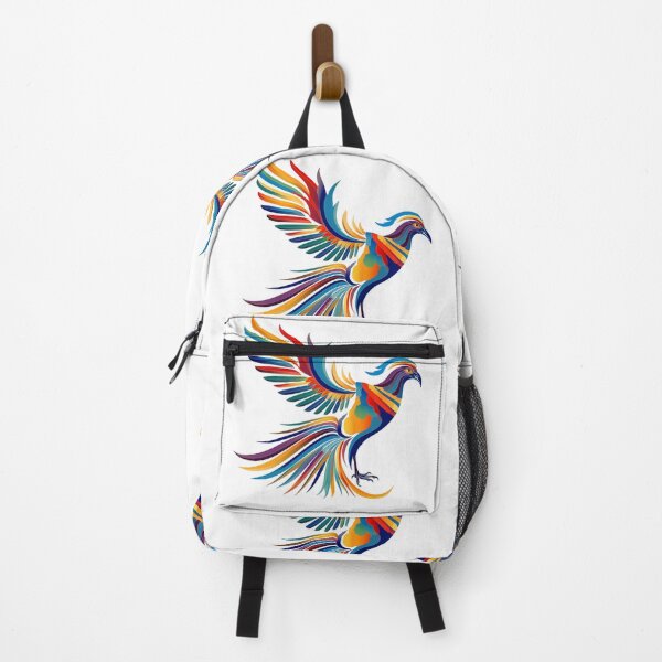 Item preview, Rainbow Phoenix Flight - Vibrant Fantasy Rebirth Art Print designed and sold by DesignArtist.ia.