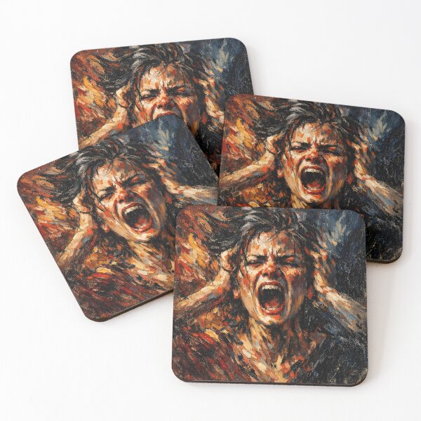 Item preview, Woman Screaming in Anguish, Abstract designed and sold by Robo-toons.