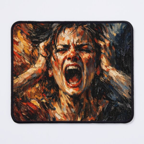 Item preview, Woman Screaming in Anguish, Abstract designed and sold by Robo-toons.