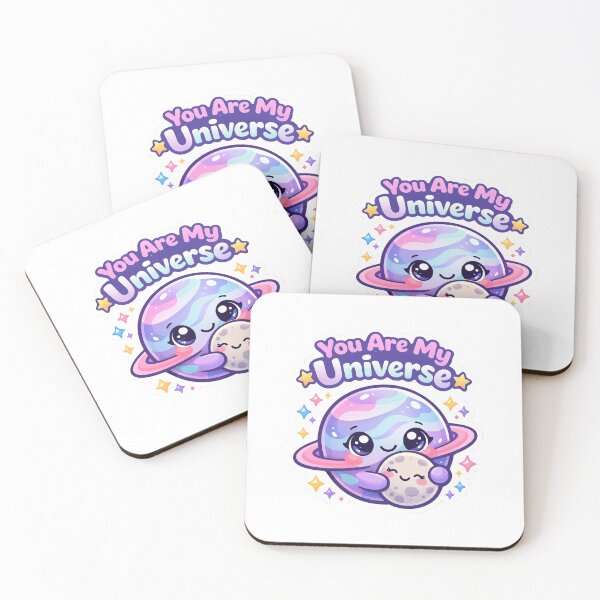 Item preview, Kawaii Planet and Moon Hug - You Are My Universe Space Aesthetic designed and sold by inaveed.