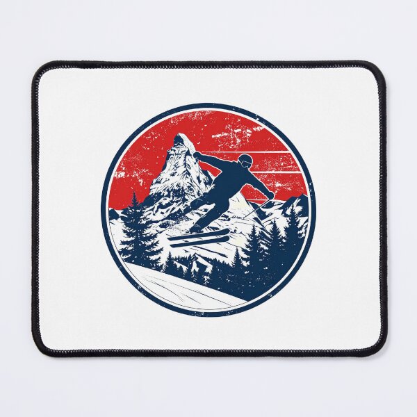 Item preview, Vintage Retro Skier Badge Alpine Mountain Print designed and sold by Savoie & Co.