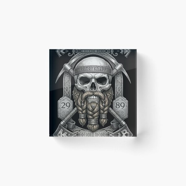 Item preview, Khazad-dûm Miners Club - Epic Fantasy Dwarf Skull Emblem designed and sold by Arcaucil.