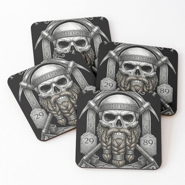 Item preview, Khazad-dûm Miners Club - Epic Fantasy Dwarf Skull Emblem designed and sold by Arcaucil.