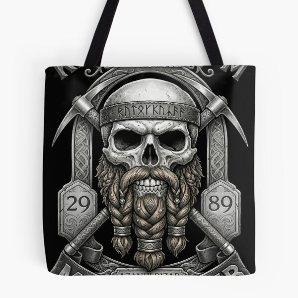 Item preview, Khazad-dûm Miners Club - Epic Fantasy Dwarf Skull Emblem designed and sold by Arcaucil.