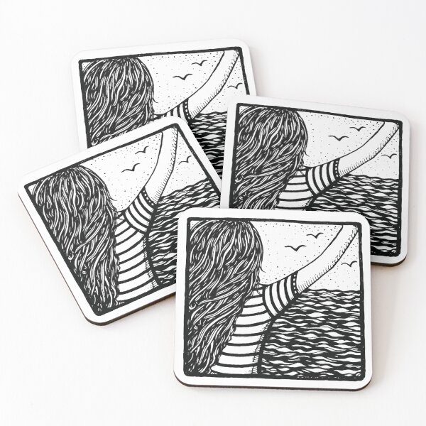 Item preview, Girl Watching the Ocean Waves designed and sold by designbypresley.