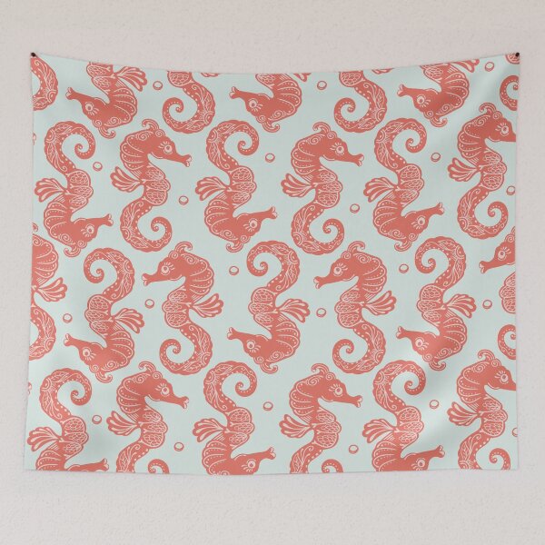 Item preview, Kissy Seahorses Pattern designed and sold by AnimaliaStar.