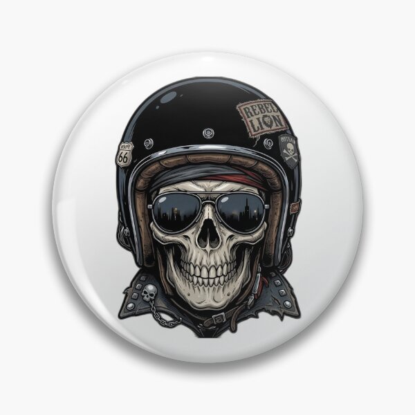 Artikelvorschau, Outlaw Biker Skull – Route 66 Rebel Edition entworfen und verkauft von j0mj0ma.