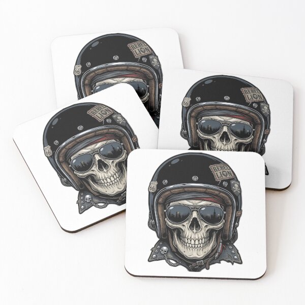 Artikelvorschau, Outlaw Biker Skull – Route 66 Rebel Edition entworfen und verkauft von j0mj0ma.