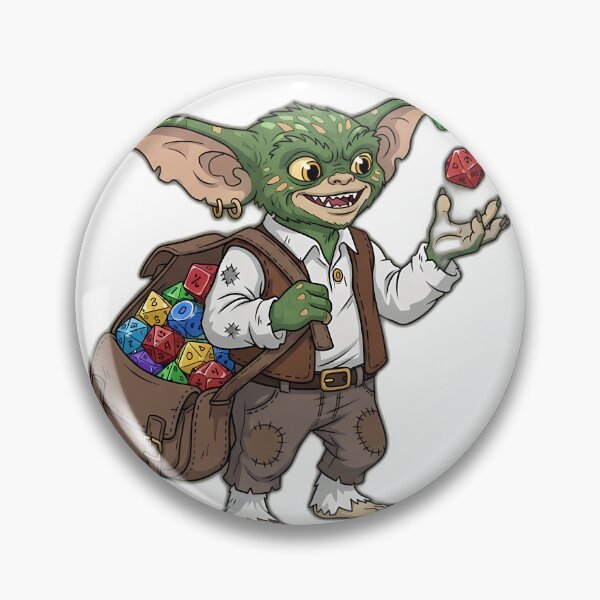 Item preview, Playful Tabletop Gremlin Carrying Colorful Dice designed and sold by pumsquare.