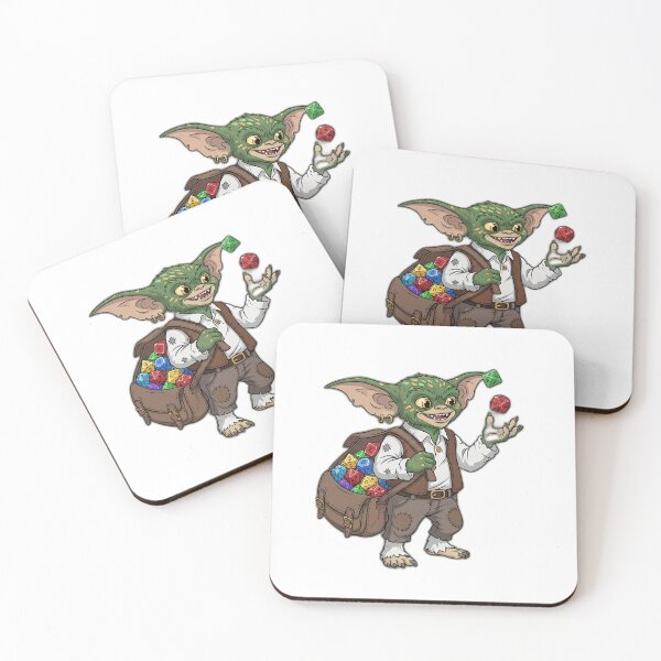 Item preview, Playful Tabletop Gremlin Carrying Colorful Dice designed and sold by pumsquare.