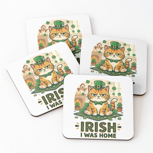 Item preview, Irish I Was Home – Funny Introvert St Patrick’s Day Cat Design designed and sold by MoodFit2026.