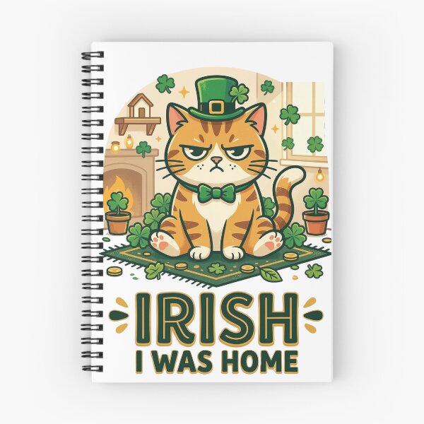 Item preview, Irish I Was Home – Funny Introvert St Patrick’s Day Cat Design designed and sold by MoodFit2026.