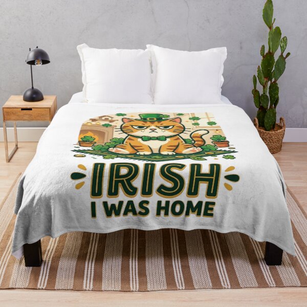 Item preview, Irish I Was Home – Funny Introvert St Patrick’s Day Cat Design designed and sold by MoodFit2026.