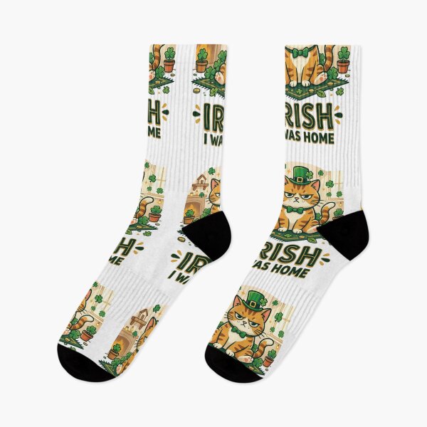 Item preview, Irish I Was Home – Funny Introvert St Patrick’s Day Cat Design designed and sold by MoodFit2026.