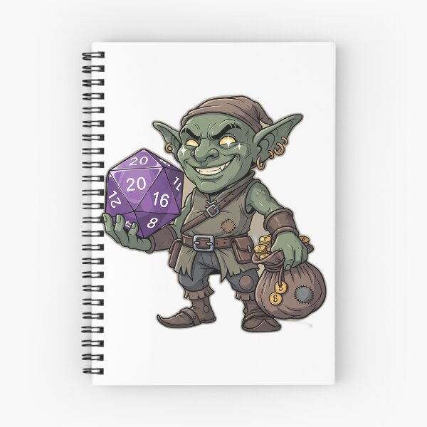 Item preview, Smug Little Dice Goblin with Lucky Purple D20 designed and sold by pumsquare.