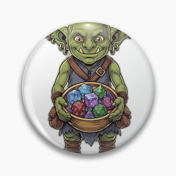 Item preview, Adorable Tabletop Goblin with Treasure Bowl of Dice designed and sold by pumsquare.