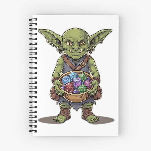 Item preview, Adorable Tabletop Goblin with Treasure Bowl of Dice designed and sold by pumsquare.