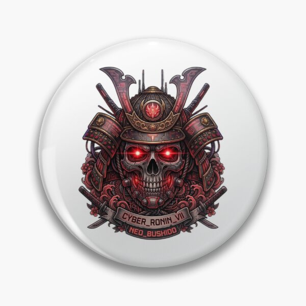 Item preview, Cyber Ronin VII - Neo Bushido Samurai Skull designed and sold by j0mj0ma.