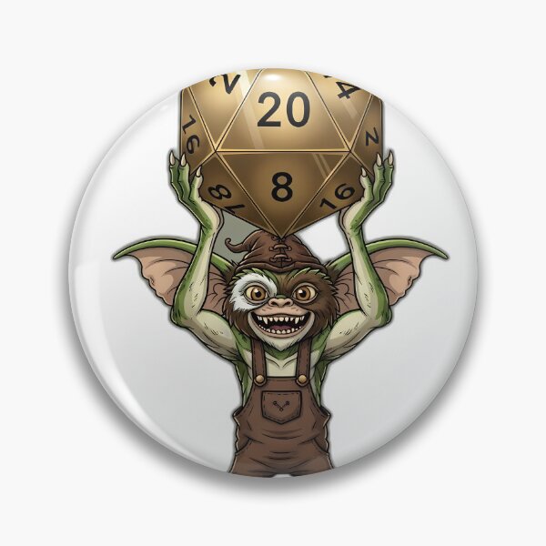 Item preview, Happy Dice Gremlin Holding Giant Twenty Sided Die designed and sold by pumsquare.