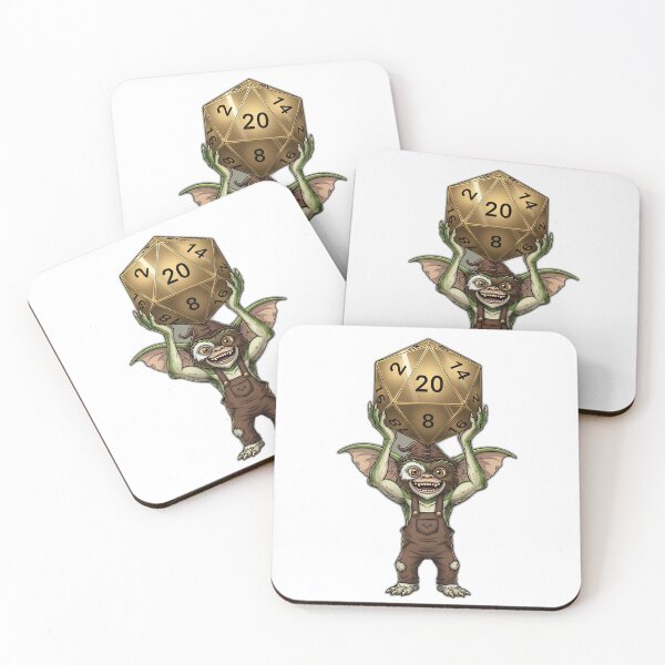 Item preview, Happy Dice Gremlin Holding Giant Twenty Sided Die designed and sold by pumsquare.