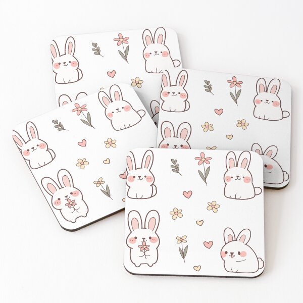 Item preview, Mini bunnies with flowers sticker sheet designed and sold by MendaciousMina.