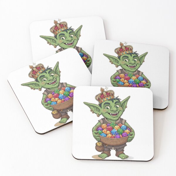 Item preview, Cheerful Lucky Goblin with Tiny Gold Crown designed and sold by pumsquare.