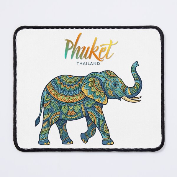 Item preview, Phuket Thailand Elephant Mandala – Colorful Tropical Travel Design designed and sold by ArcticFoxStudio.
