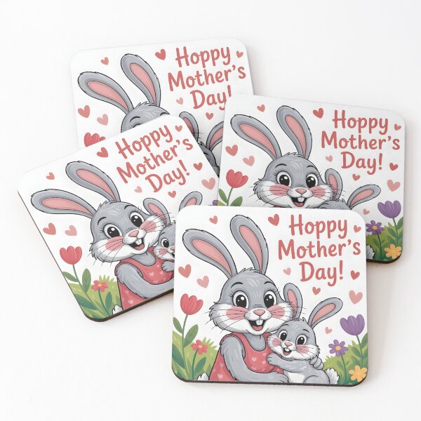 Item preview, Hoppy Mother’s Day – Mama Bunny Hug in Spring Field designed and sold by EmeraldeaArt.