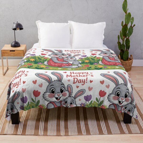 Item preview, Hoppy Mother’s Day – Mama Bunny Hug in Spring Field designed and sold by EmeraldeaArt.