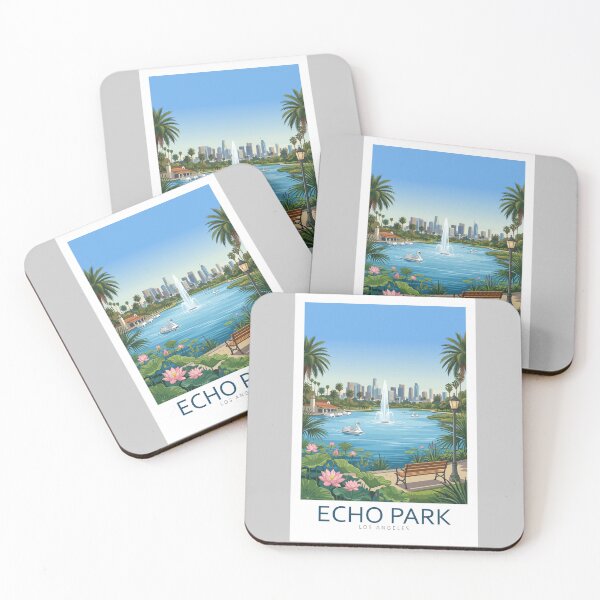 Item preview, Echo Park Los Angeles - United States - Travel art designed and sold by Marciolini.