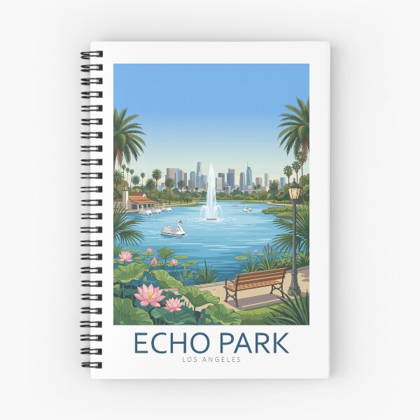 Item preview, Echo Park Los Angeles - United States - Travel art designed and sold by Marciolini.